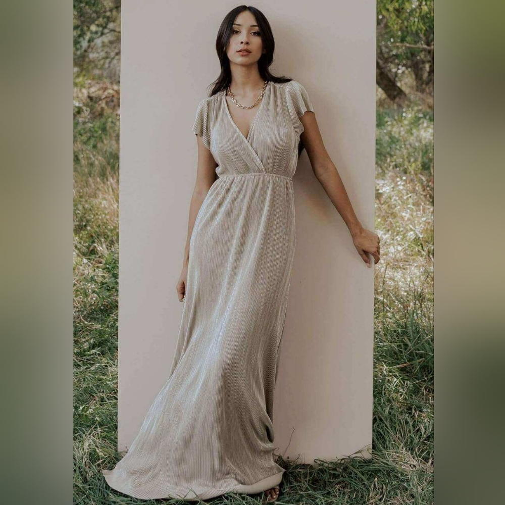 Gold bridesmaid dress